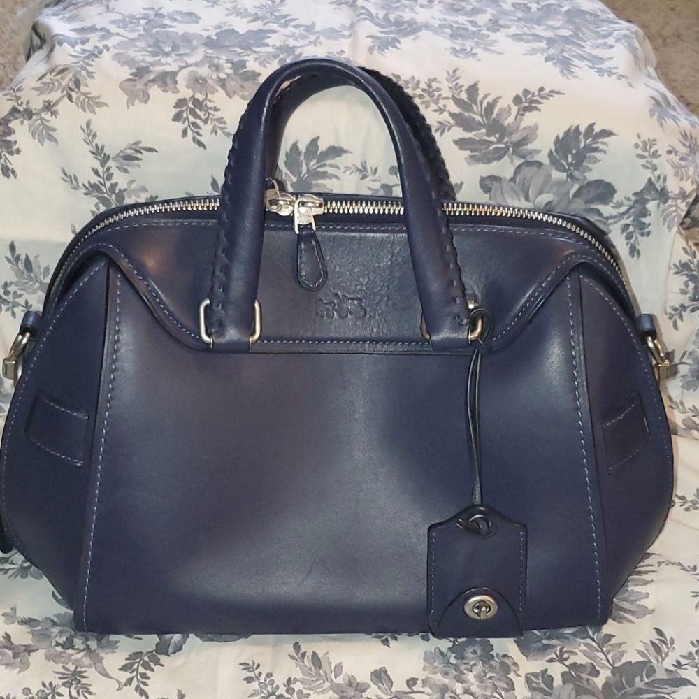 Coach handbag with whipstitch detail